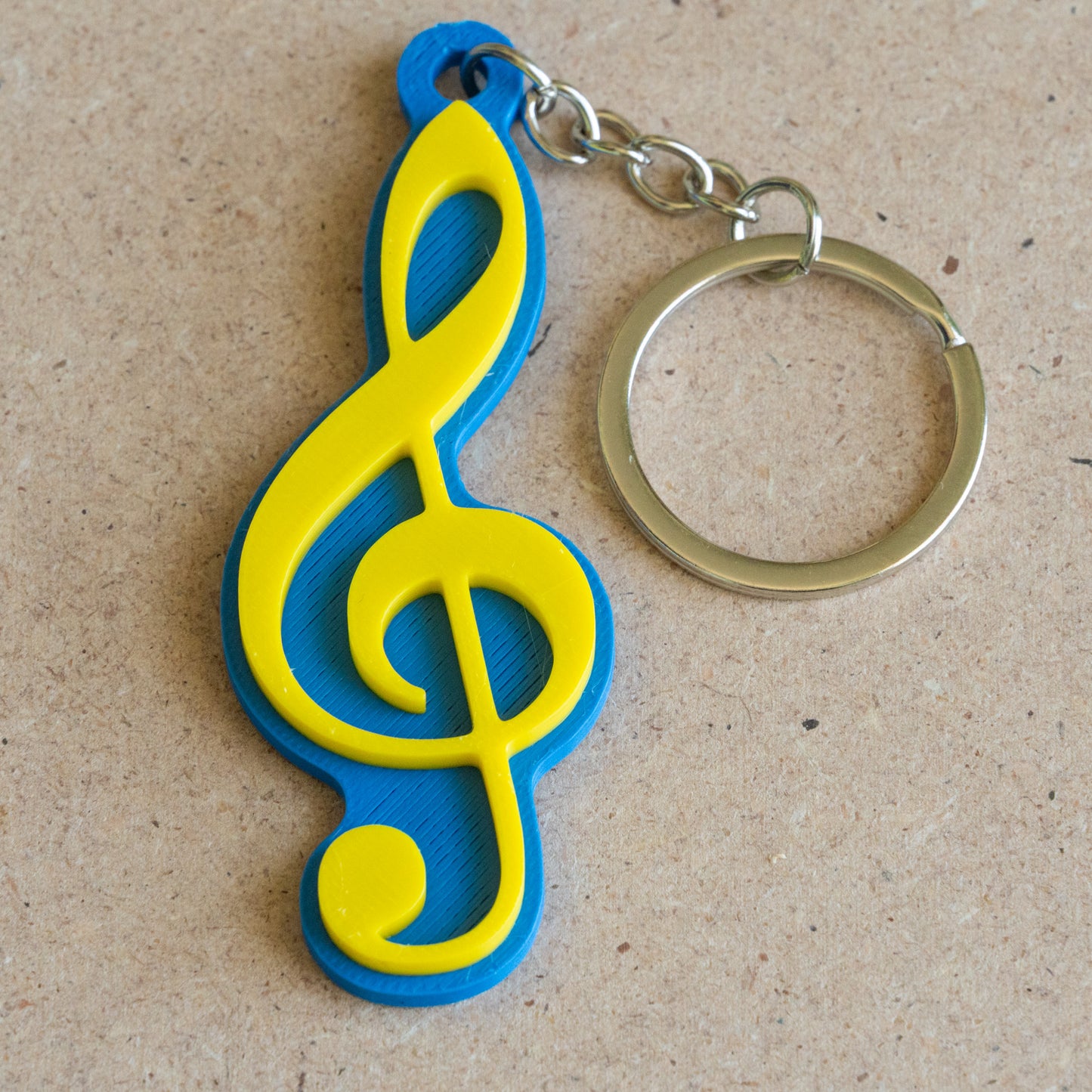 Portachiavi multicolore Chiave di violino