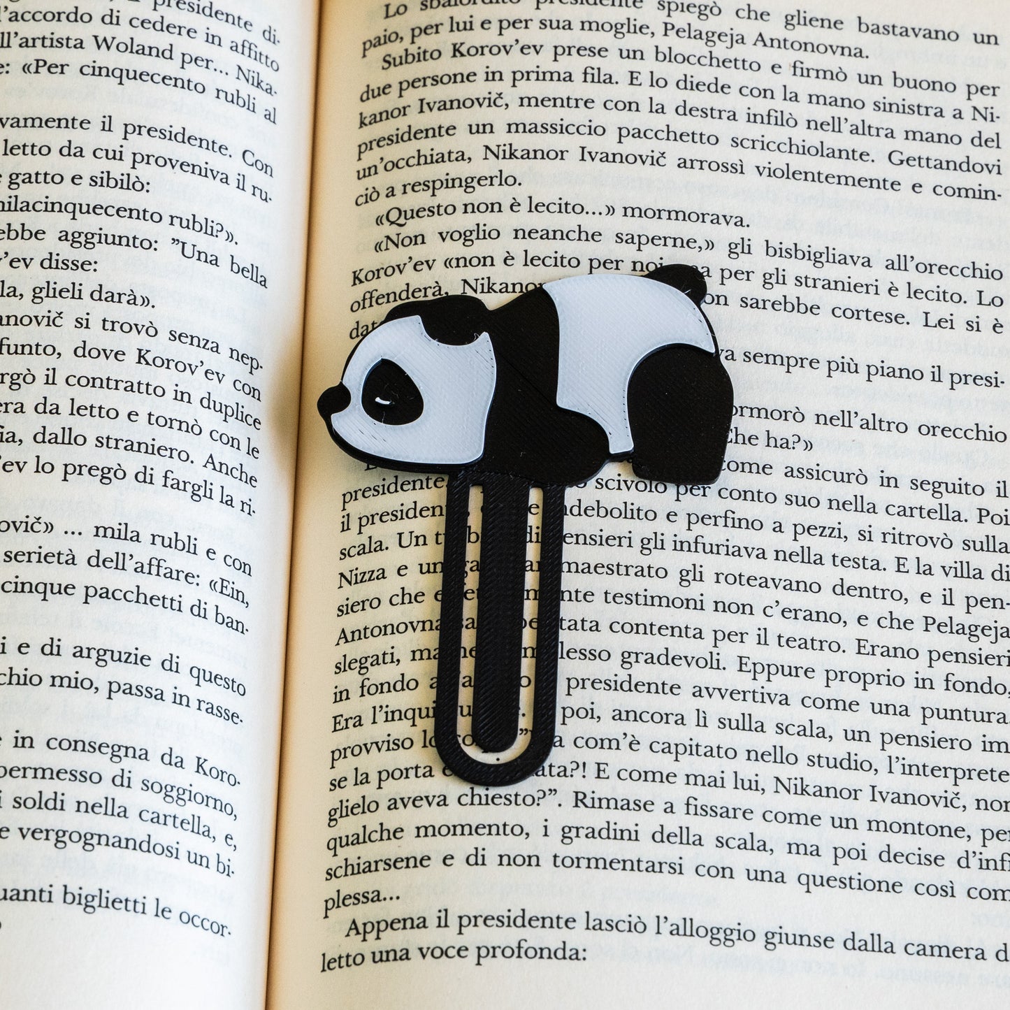 Segnalibro multicolore Panda Pigro