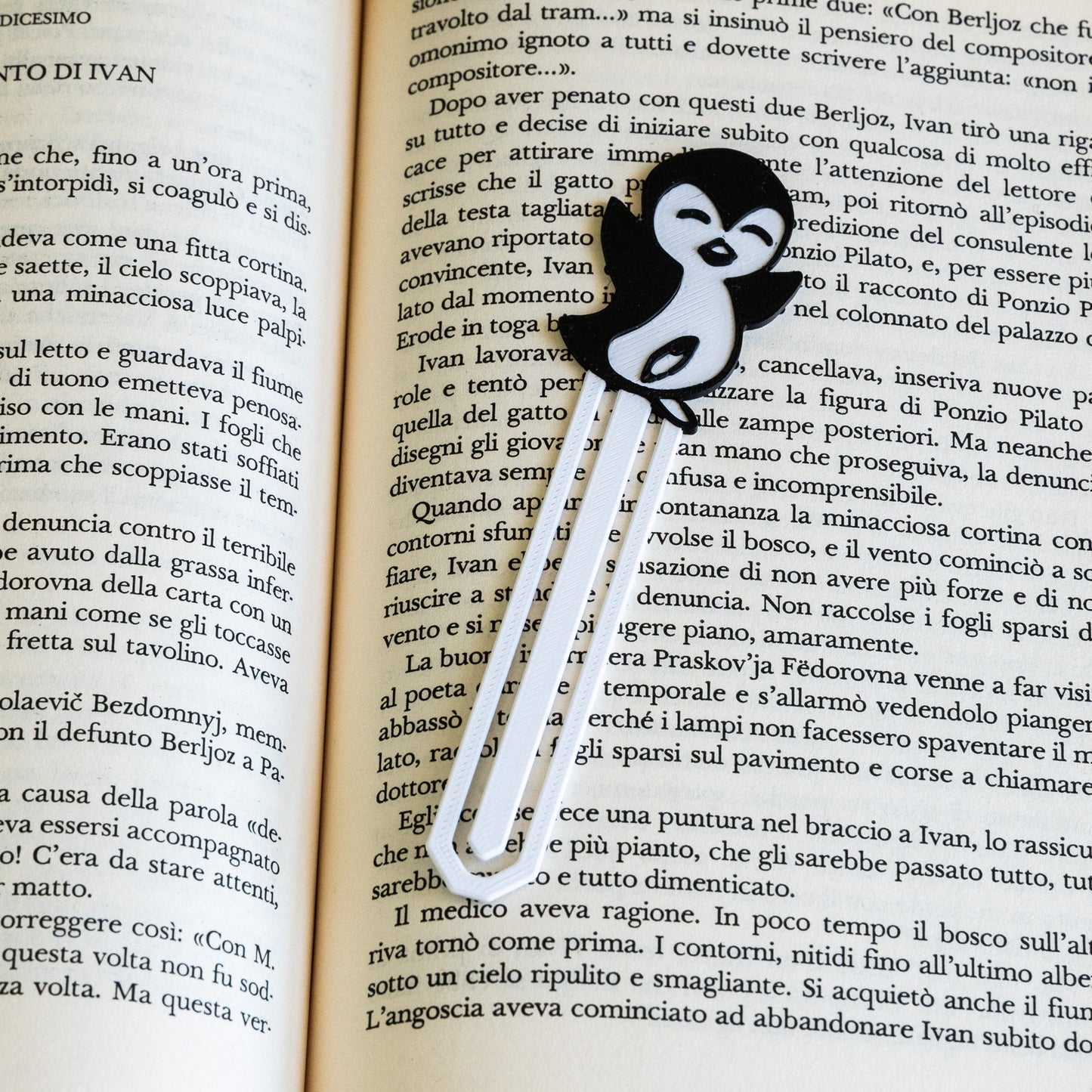 Segnalibro multicolore Pinguino