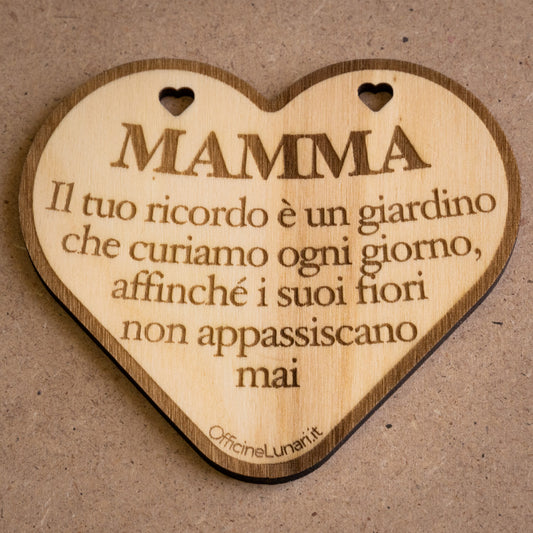 Targa personalizzabile "Il tuo ricordo è un giardino…"