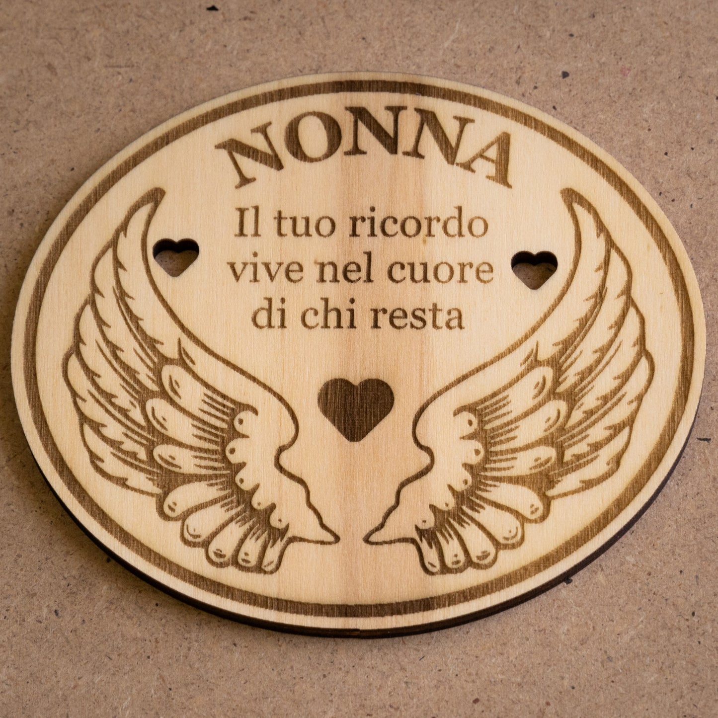 Targa personalizzabile "Il tuo vive nel cuore di chi resta"