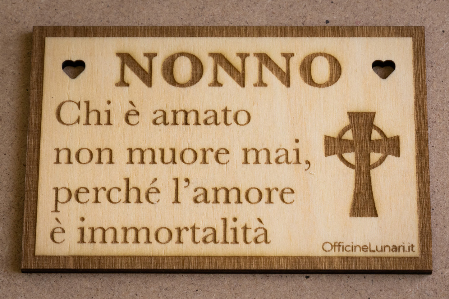 Targa personalizzabile "Chi è amato non muore mai"