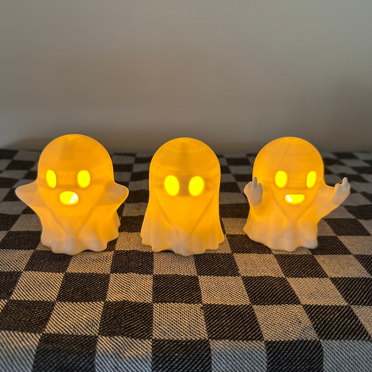 Fantasimini e zucche decorative luminose di Halloween (senza fiamma)