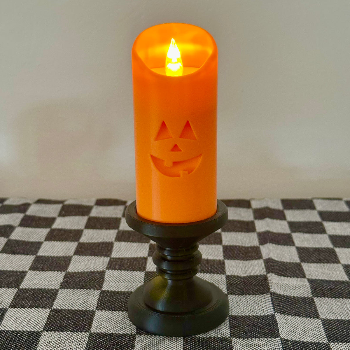 Candela di Halloween con base (senza fiamma)