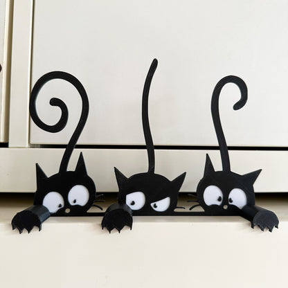 Decorazione Tre Gatti per mensola o scaffale