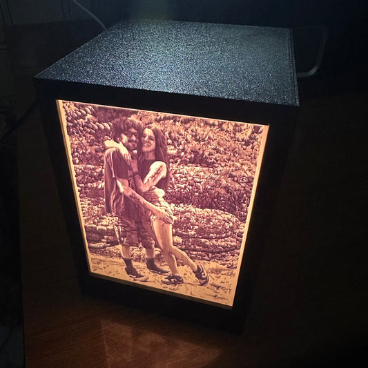 Lampada con litofania fotografica personalizzata