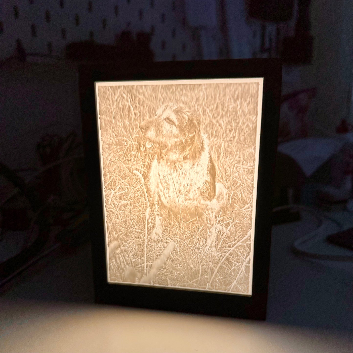 Lampada con litofania fotografica personalizzata