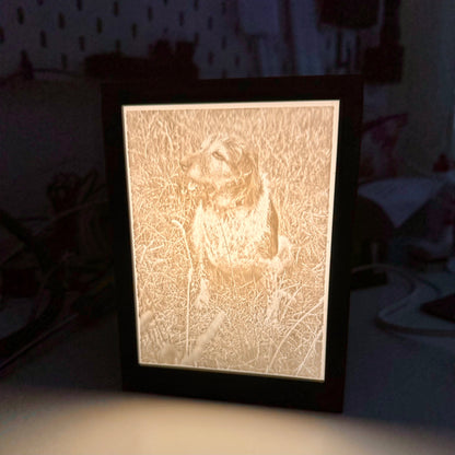 Lampada con litofania fotografica personalizzata