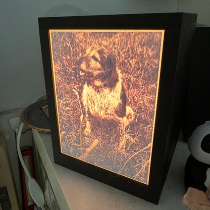 Lampada con litofania fotografica personalizzata