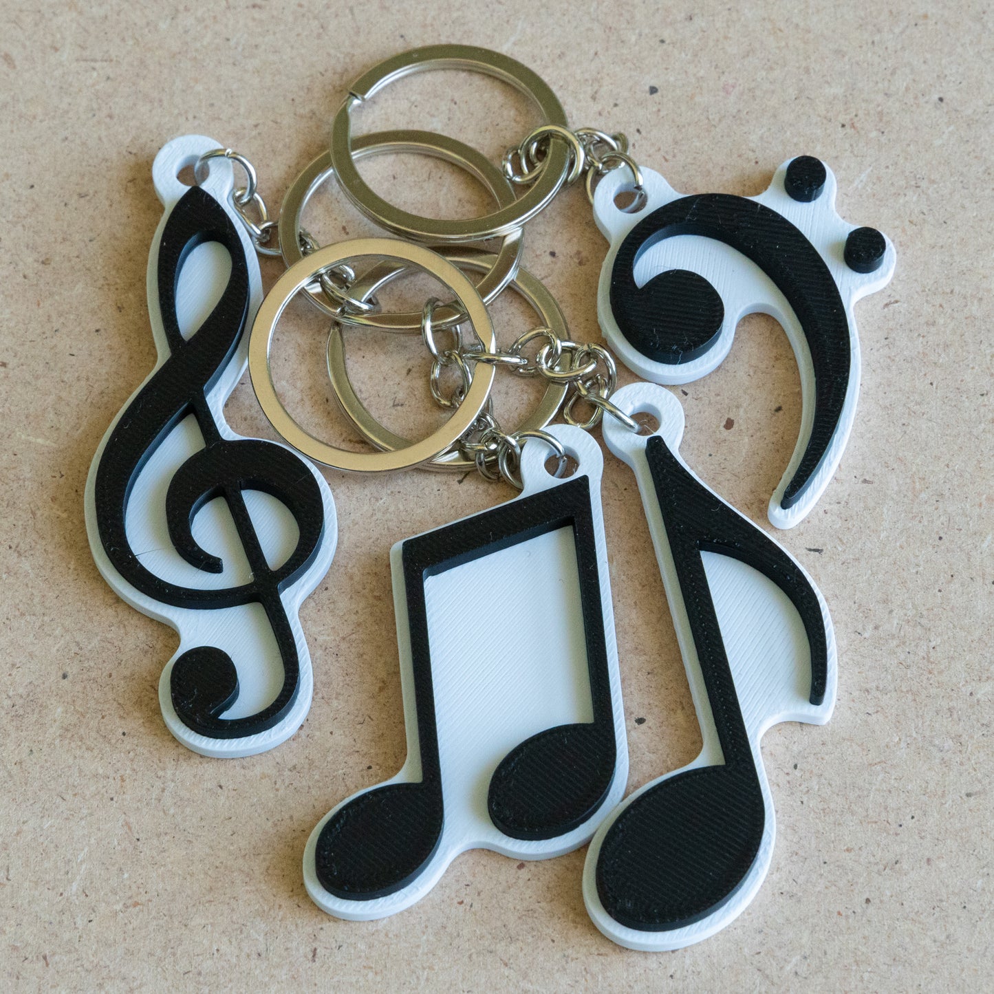 Kit Risparmio: Simboli musicali (4 portachiavi multicolore)