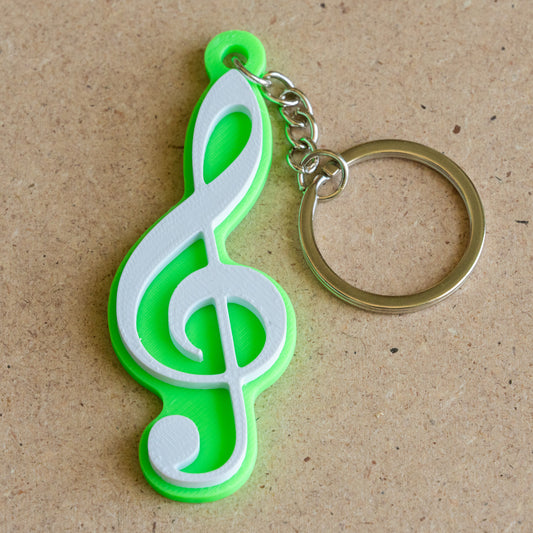 Portachiavi multicolore Chiave di violino