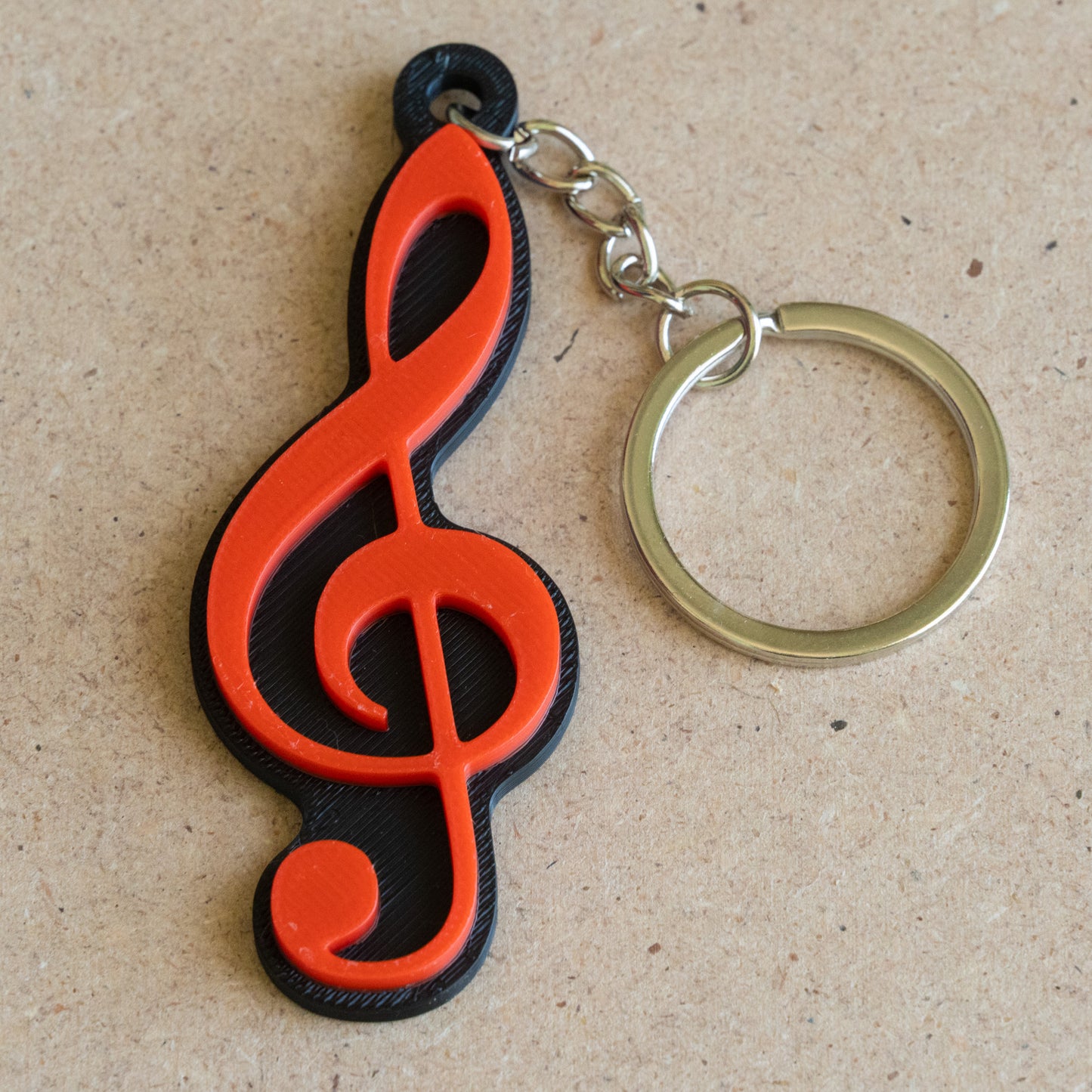 Portachiavi multicolore Chiave di violino