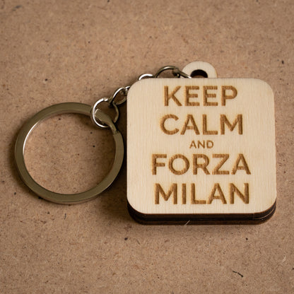 Portachiavi "Keep Calm and Forza Milan"
