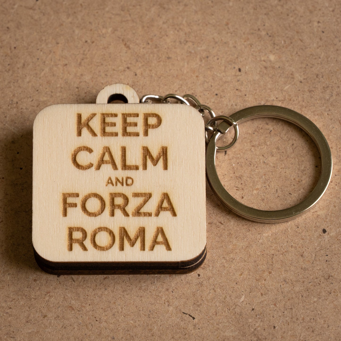 Portachiavi "Keep Calm and Forza Roma"