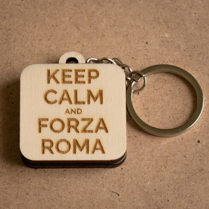 Portachiavi "Keep Calm and Forza Roma"