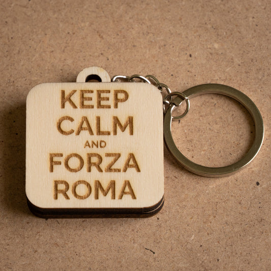 Portachiavi "Keep Calm and Forza Roma"