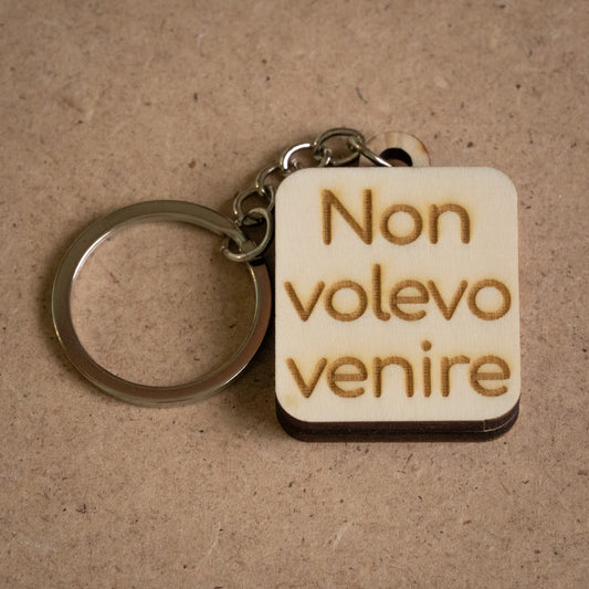 Portachiavi "Non volevo venire"