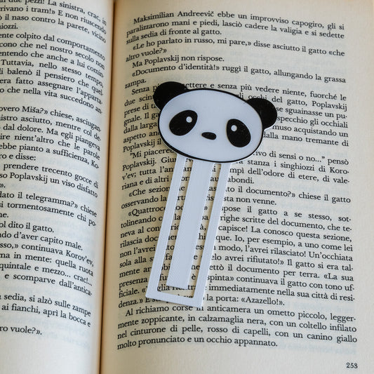 Segnalibro multicolore Panda