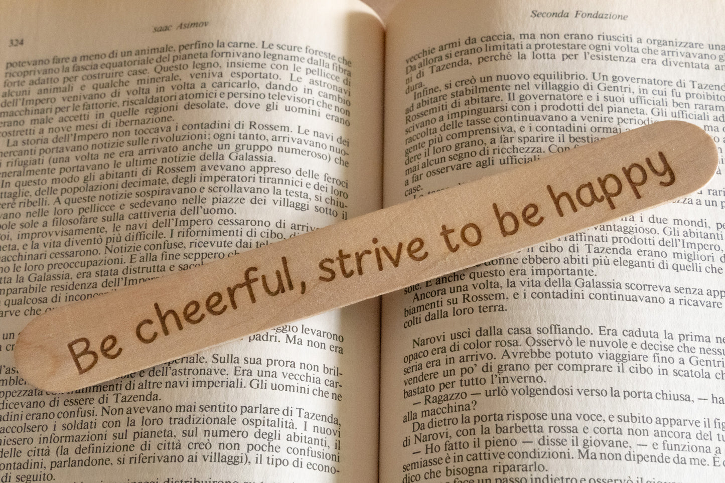 Segnalibro "Be cheerful, strive to be happy"