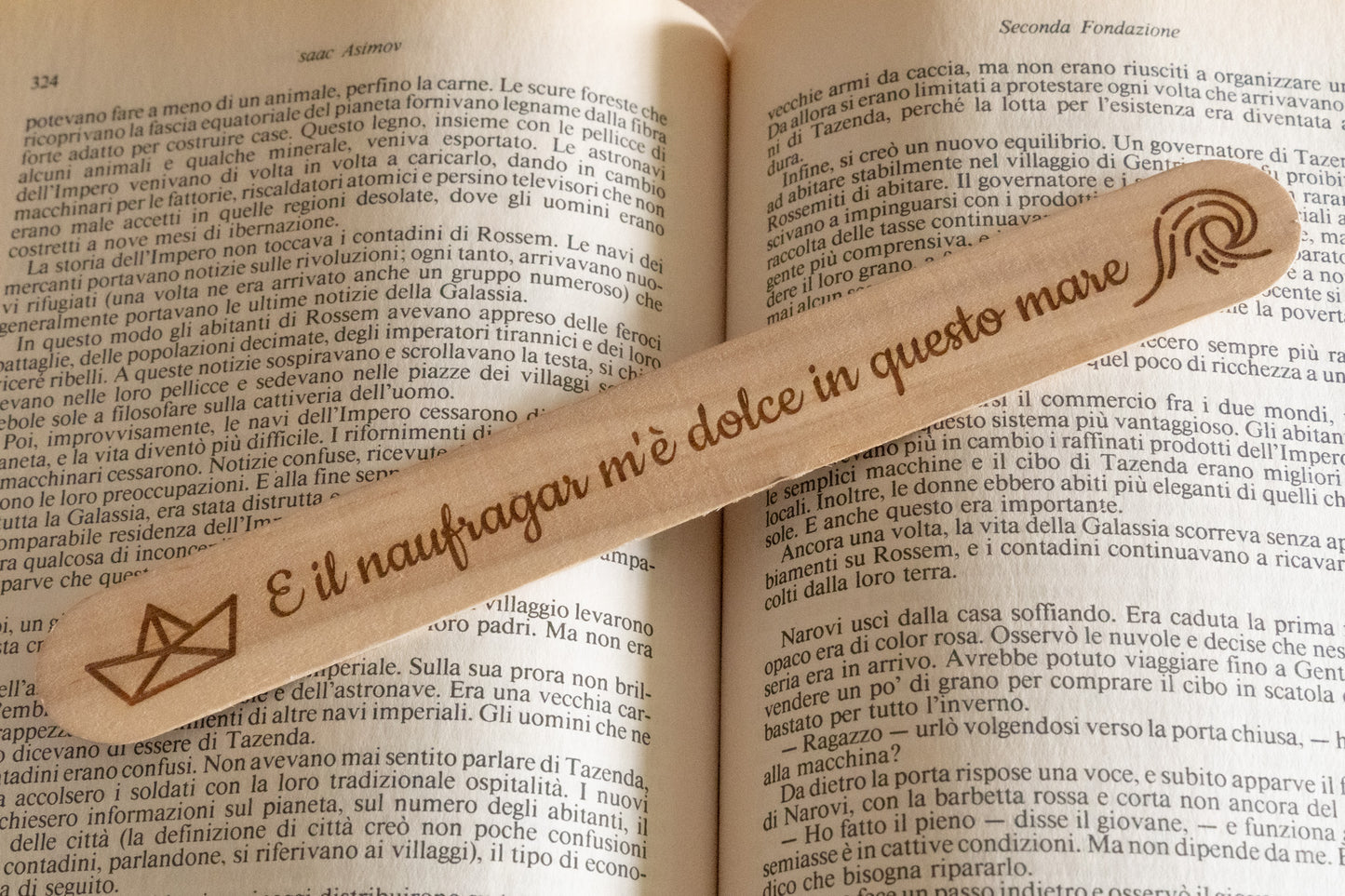 Segnalibro "E il naufragar m'è dolce in questo mare"
