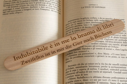 Segnalibro "Indubitabile è in me la brama di libri"
