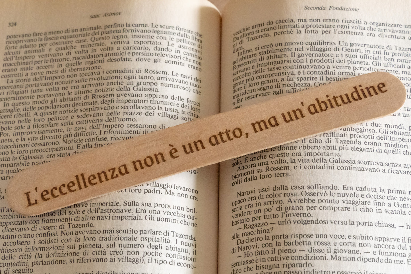 Segnalibro "L'eccellenza non è un atto, ma un'abitudine"