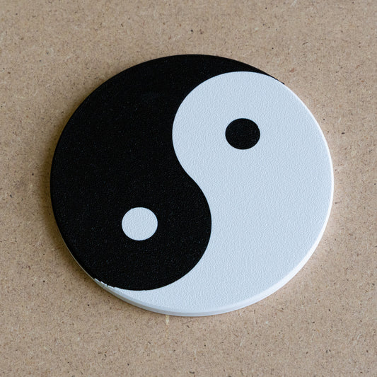 Sottobicchiere multicolore Yin & Yang