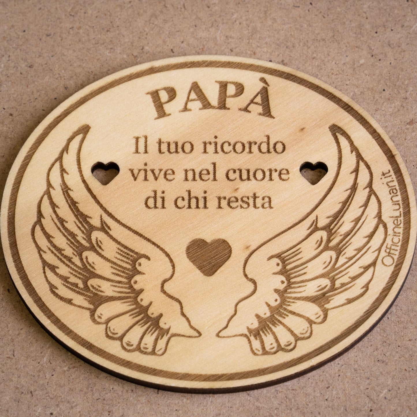 Targa personalizzabile "Il tuo vive nel cuore di chi resta"