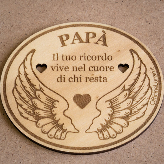 Targa personalizzabile "Il tuo vive nel cuore di chi resta"