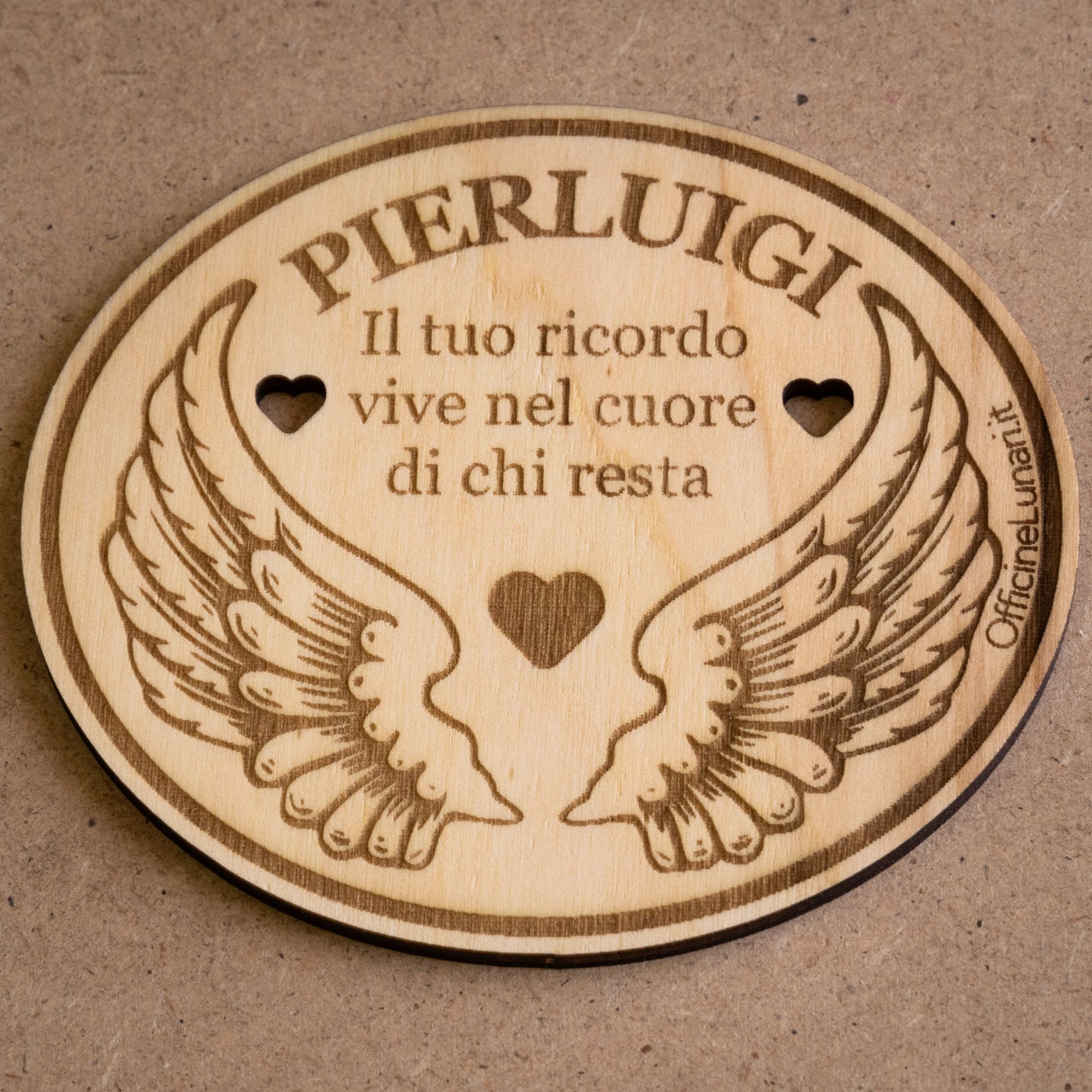 Targa personalizzabile "Il tuo vive nel cuore di chi resta"