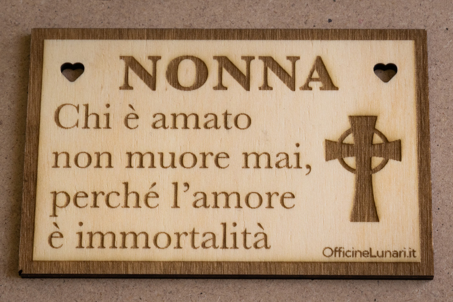 Targa personalizzabile "Chi è amato non muore mai"