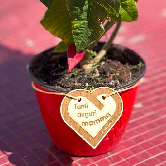 Targa per vaso "Tanti auguri mamma"