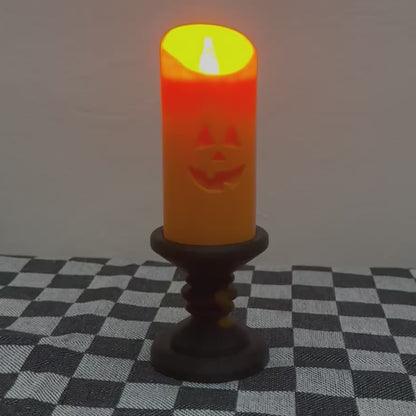 Candela di Halloween con base (senza fiamma)